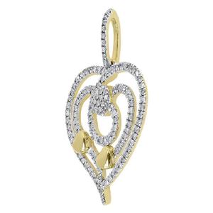 Pendentif coeur romantique nouveau design avec diamants Moissanite étincelants collier de bijoux en argent pour femmes - Product Image 2
