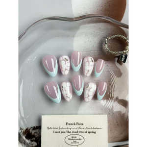 Marble Sky Press on Nail Design élégant et chic Application facile et tenue longue durée - Product Image 3