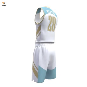 Ensemble d'uniformes de basket-ball personnalisés de haute qualité, ensemble de short et maillot de basket-ball réversible cousu avec logo brodé - Product Image 3