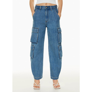 Pantalones vaqueros multibolsillos para mujer, Pantalones vaqueros de moda para mujer, pantalones Cargo, recién llegados, pantalones al por mayor de Pakistán, pantalones para mujer - Product Image 2