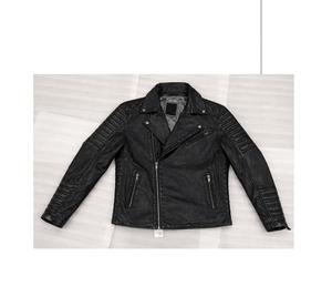 Veste en cuir d'agneau unie pour homme, mode 2025, lavée et cirée, semi-végétale - Product Image 2