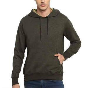 Sweatshirts à capuche décontractés 100% coton pour hommes, col à capuche technique brodé et respirant pour les activités hivernales quotidiennes - Product Image 3