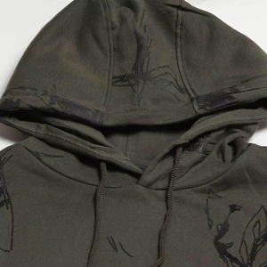 Meilleur design Sweat à capuche pour hommes en détresse Léger Confortable Manches longues Hiver Polyester/Coton Broderie Logo Puff ODM - Product Image 6