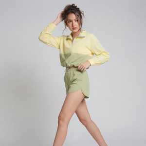 Nouveautés 2026 – Ensemble 2 pièces pour femme : Veste coupe-vent color block personnalisée et short de détente – Vêtements tendance en promotion - Product Image 6