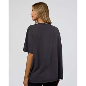 T-shirt oversize Go-To FLXCotton en coton noir délavé blanc uni - Product Image 3