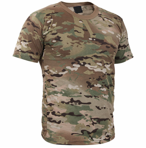 2025 Customized Wholesale Breathable <b>Camouflage</b> Polyester/Cotton T Shirts Cheap Price Unisex OEM Support Manufactured Pakistan - Product Image 1