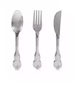 Juego de Cubiertos de Metal con acabado esmerilado de primera calidad, cuchara de acero inoxidable de diseñador, tenedor, cuchillo, vajilla para bodas y eventos - Product Image 4