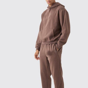 Survêtement hommes survêtement 2 pièces quart athlétique Bella toile sweats à capuche survêtements décontracté course Jogging Sport costume survêtement - Product Image 4