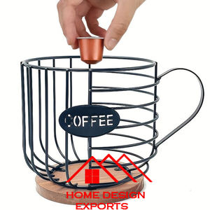 Porte-ustensiles en fil de fer plaqué or à vente chaude avec base en bois, accessoires de cuisine les plus vendus - Product Image 5