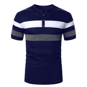 Calidad Premium Color personalizado último diseño bordado impreso verano desgaste manga corta 100% algodón Casual hombres camisetas - Product Image 1