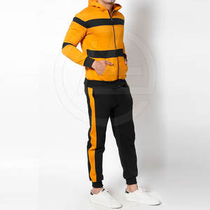 Ensemble de survêtement pour homme léger et à séchage rapide pour l'hiver, avec veste à fermeture éclair intégrale et pantalon de jogging respirant en coton et polyester, design tendance - Product Image 2