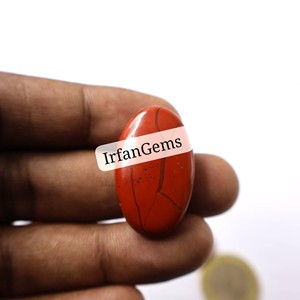 Cabochon de jaspe rouge naturel pierre précieuse lâche lisse pour soulager l'anxiété et absorber l'énergie négative, pierre de jaspe rouge chakra racine - Product Image 2