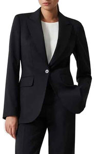 Conjunto de pantalones Blazer ajustados transpirables largos para mujer de último diseño con cierre de un solo botón Ropa de oficina formal e informal - Product Image 3