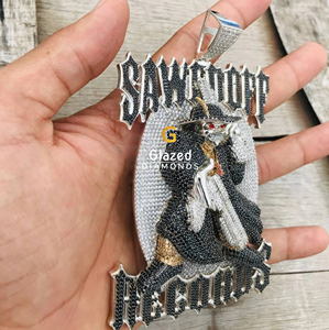 Fine Jewelry <b>Pendants</b> Fully Made in 10kt <b>Solid</b> <b>Gold</b> and Round Brilliant Cut Lab Grown Diamonds for Unisex - Product Image 2