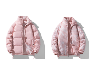 2026 Unisex Puffer Jacket Custom Logo Standard Coat Reversible Design <b>Camouflage</b> Pattern Formal Style for Spring Waterproof - Product Image 5