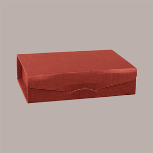 Caja de Regalo de Papel Bordeaux de Lujo para 3 Botellas, 340x270x90 mm, 10 Unidades, Idea Premium - Product Image 2