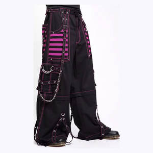 <b>Men's</b> Gothic Black Cotton Pink Mesh Baggy Goth Jeans Punk <b>Skirt</b> Pant Trouser Convertible 2026 - Product Image 3