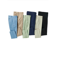 Pantalon Chino Homme en Toile de Coton Écologique, Coupe Skinny Taille Haute, Extensible, Anti-Plis, Respirant, Coupe Droite, Décontracté Automne