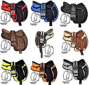 Selle de cheval western robuste siège profond arbre renforcé en bois larges étriers en cuir véritable personnalisable pour le travail au ranch - Product Image 3