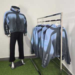 Sudadera con Capucha de Invierno para Hombre de Alta Calidad, con Paneles, 100% Algodón, Felpa, Estilo Urbano, Logotipo Bordado Personalizado en la Manga y la Parte Trasera - Product Image 2