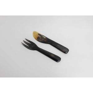 Produit très vendu : Ensemble de vaisselle et d'ustensiles de cuisine en corne, écologique, compatible lave-vaisselle, pour salades, pour la maison et la cuisine, fabriqué en Inde - Product Image 4