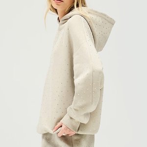 เสื้อฮู้ดผู้หญิงสไตล์วินเทจลำลอง ตกแต่งด้วยคริสตัลแบบสั่งทำขายส่ง เหมาะสำหรับใส่เที่ยวกลางแจ้ง แฟชั่นไฮสตรีท คอฮู้ด สำหรับฤดูหนาว - Product Image 2