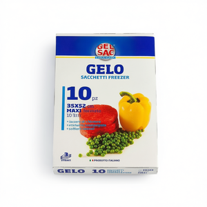Ensemble de 10 sacs de congélation transparents bleus GELO 35x52 cm avec attaches Modèle 504091 pour le stockage de sacs de gel - Product Image 2