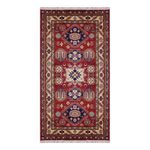 Alfombra Kazak anudada a mano, única en su tipo, de 7'3 x 5'3, Kz11 - Product Image 1