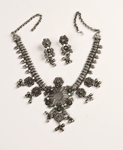 Oxidized Antique Silver <b>Women</b> Jewelry <b>Set</b> for Wedding <b>Gift</b> for her - Product Image 4