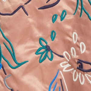 OEM Bomber-Chaqueta de punto con cremallera para mujer, Jersey bordado de algodón 100% personalizado, Color Azul Marino acanalado, de fábrica, para invierno - Product Image 6