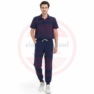 Ensemble de costumes de gommage à manches courtes pour hommes \ Ensembles d'uniformes professionnels d'infirmières médicales pour hommes - Product Image 2
