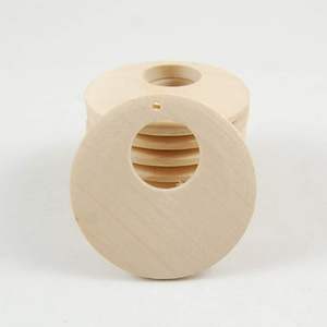 50 pièces pendentifs en bois naturel pendentifs boucles d'oreilles en bois non finis avec trou pour la fabrication de bijoux (30 MM) - Product Image 4