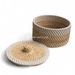 Eco Friendly Wholesale <b>Rattan</b> <b>Storage</b> <b>Box</b> Handmade In Vietnam For Home And Hotel <b>Storage</b> Use - Product Image 2