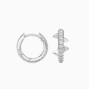 Pendientes de aro de diamantes de oro amarillo de 14 quilates elegantes de la mejor calidad para uso diario o regalos Premium durante las vacaciones disponibles para la venta - Product Image 4