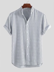 เสื้อเชิ้ตลายตารางแขนยาวสำหรับผู้ชายเสื้อเชิ้ตลายตารางแขนยาวมีกระเป๋าหน้าอกสำหรับผู้ชาย - Product Image 3
