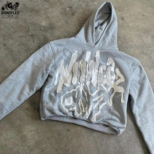 Sudaderas con capucha bordadas ajustables de mezcla de algodón básico de lana de invierno para hombre de alta calidad hechas a medida - Product Image 5