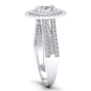 แหวนหมั้นเพชรมอยส์ซาไนต์1.42CT ได้รับการรับรองจาก Reyes GRA 925เงินสเตอร์ลิง14K ทอง18K เครื่องประดับเจ้าสาวสำหรับผู้หญิง - Product Image 3