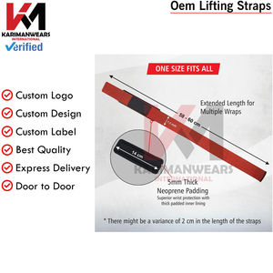 Custom Brand <b>Weight</b> Lifting Straps <b>Wrist</b> Support Anti Slip Grip Gym Workout Accessories - Product Image 5