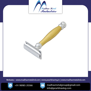 Maquinilla de afeitar de seguridad de doble filo de calidad superior, maquinilla de afeitar de seguridad de acero inoxidable con mango largo al mejor precio - Product Image 3