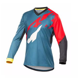 Ropa de fútbol de manga larga personalizada para hombre, servicio OEM, camiseta de MTB y motocicleta para equipo de bicicleta de montaña para hombre - Product Image 1