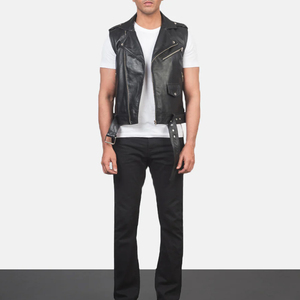 Fournisseur d'usine, vente en gros de gilets en cuir pour moto pour hommes, vêtements d'extérieur respirants de haute qualité avec service OEM, meilleure qualité - Product Image 3