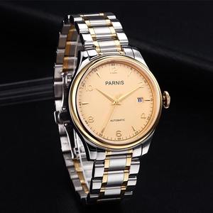 <span class=keywords><strong>Parnis</strong></span> Reloj Mecánico para Hombre, Correa de Acero Inoxidable de 38mm, Cristal de Zafiro, 21 Joyas, Miyota 8215, Movimiento Automático, Reserva de Energía - Product Image 4