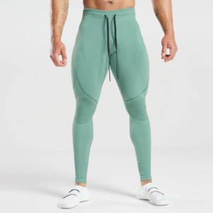 New Men's Compression Athletic <b>Leggings</b> <b>with</b> <b>Pocket</b> <b>High</b> Quality Elastic <b>Waist</b> Cotton Bamboo Running Workout Training - Product Image 1