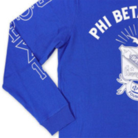 Hochwertiger Winter-Herrenpullover PBS Regular Sleeve Blau 100% Baumwolle Phi Beta Sigma Pullover mit Team-Logo Frontprint Fraternity