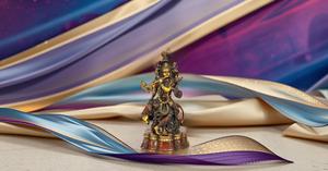 Estatua de Lord Krishna de latón hecha a mano de 22 pulgadas, escultura de ídolo Murli Manohar para regalo de boda y decoración del hogar - Product Image 6