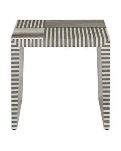 Artisan <b>Bone</b> Inlay Stool Handmade with Vintage Finish Premium Decorative Accent Stool for Home Hotel & Cafe Interiors - Product Image 6