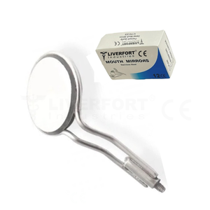 Miroir buccal universel de type #5 en acier double face avec tige simple 12/boîte Instruments de remplissage pour le nettoyage dentaire manuel - Product Image 1