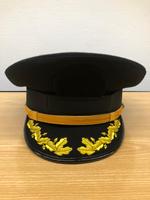 Casquette d'Officier Chevalier Templier avec Logo Brodé Personnalisé - Noire à Visière Courbée, pour Fêtes et Loisirs, Couleur et Taille Personnalisables