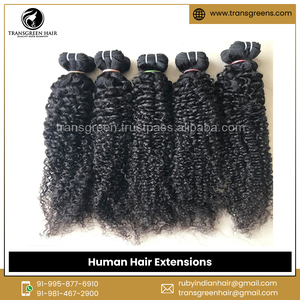 100% Raw Unprocessed Virgin Temple Hair Grade Kinky Curly Human Hair Extensions From Leading Indian Seller at Exclusive Price - Product Image 2