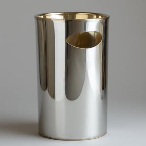 Poubelle en acier galvanisé robuste sans couvercle, design peu encombrant pour usage résidentiel et commercial, collecte des déchets fiable - Product Image 6